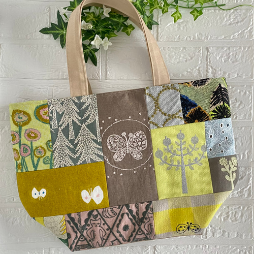 ミナペルホネン Lサイズ パッチワーク トートバッグ トートバッグ