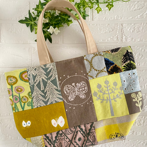 ミナペルホネン Lサイズ パッチワーク トートバッグ トートバッグ