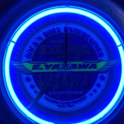 完売 矢沢永吉 YAZAWネオン管3D 掛け時計 ロック 掛け時計・置き時計