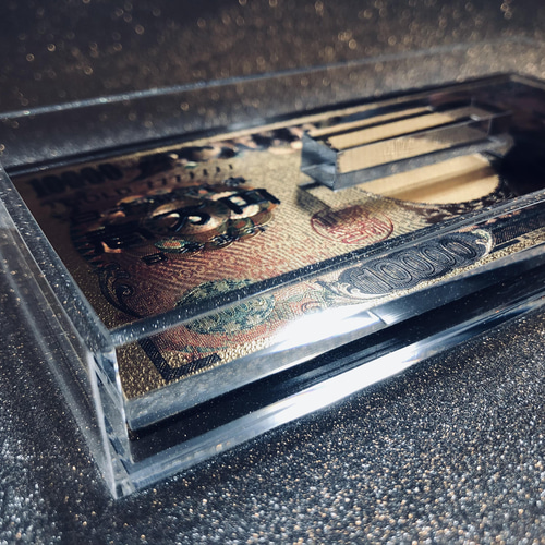 一万円札専用貯金箱 アクリル全面透明品 200万円貯まります その他雑貨