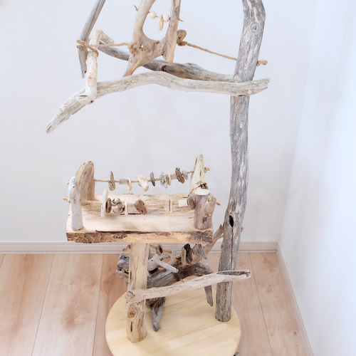 縦型流木バードアスレチック｜LL キャスター付き ハウス・小屋