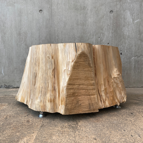 ひのき切り株のサイドテーブル】丸太 椅子 スツール オブジェ フラワー