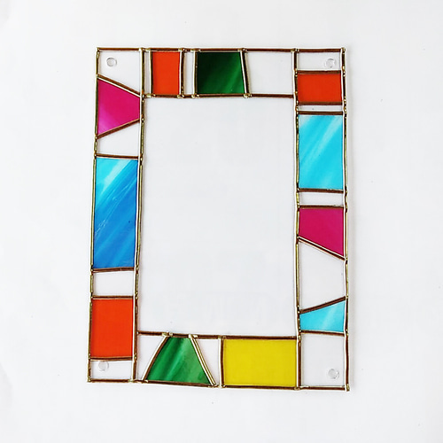 手作りキット フォトフレームカラフル 工作キット ステンドグラス風