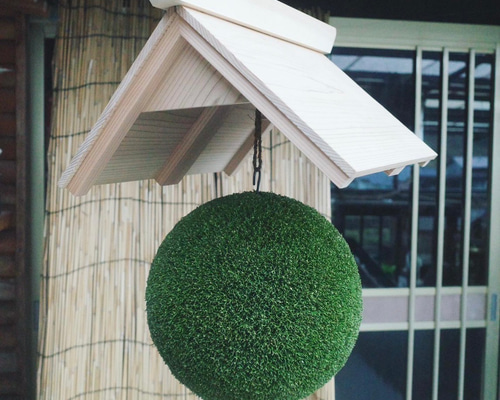 つくりたて杉玉 吉野杉 20センチ 屋根付き その他インテリア雑貨 萩原