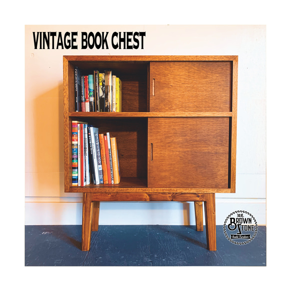 VINTAGE BOOK CHEST サイズ変更可能‼︎ 本棚 北欧 ミッドセンチュリー