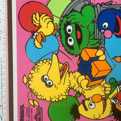 アメリカンビンテージ セサミストリート木製パズル1970年代