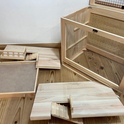 3階建て ケージ 木製 小動物 爬虫類 昆虫類 ハウス・小屋 NA Woodworks
