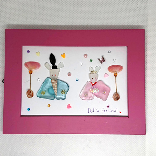 シーグラスアート ひな祭り その他アート puqoo 通販 15403452｜Creema