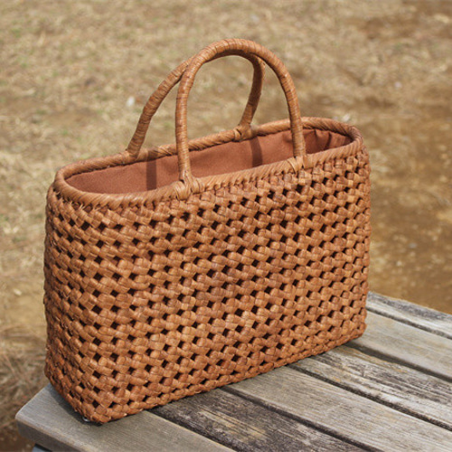 石畳編み 山葡萄 籠 カゴ かご バック やまぶどう 四角編み 山葡萄