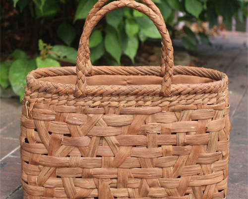 98303 乱れ編み 山葡萄 かご 籠 バッグ 一番皮 中布と内ポケット付き