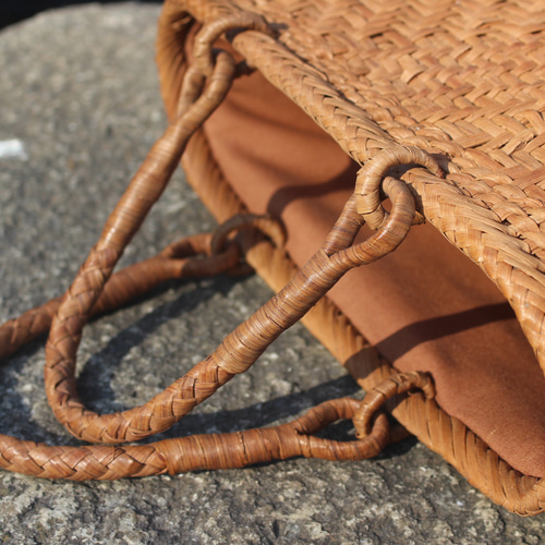 98189 山葡萄 かごバッグ 網代編み やまぶどう 着物 籠 山葡萄 籠