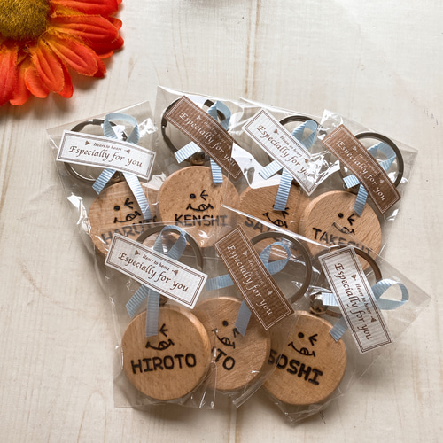 お名前入り木製キーホルダー♡*゜ ウッドバーニング 名入れ 木製