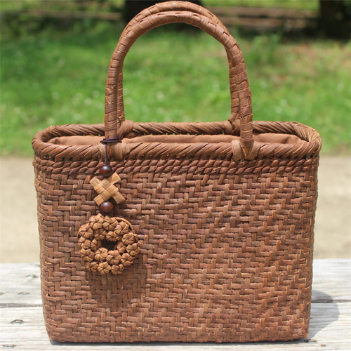 99007 山葡萄 かごバッグ 網代編み やまぶどう 山ぶどう カゴバッグ