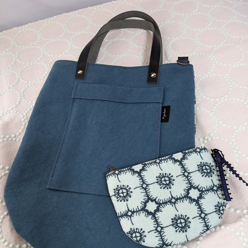 春色ミナペルホネントート【tanpopo/bule】タンポポイブルー