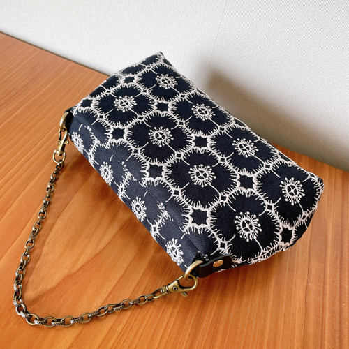 ミナペルホネン チェーン付き ハンドバッグ ハンドメイド バッグ