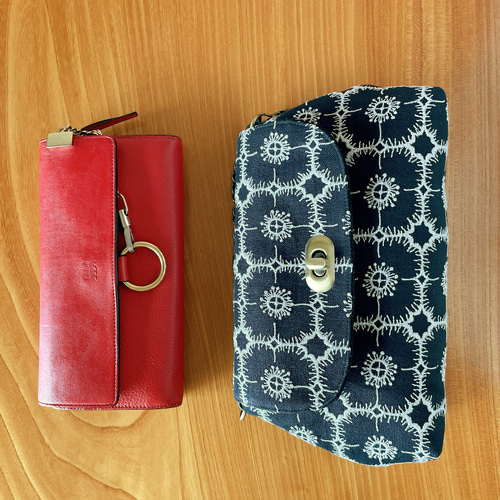 ミナペルホネン チェーン付き ハンドバッグ ハンドメイド バッグ