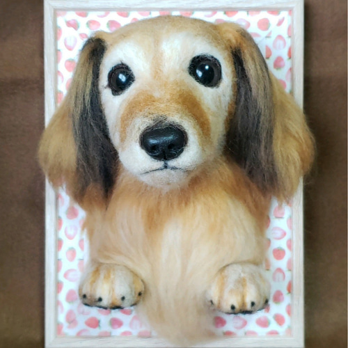 羊毛フェルト オーダー「リアルで可愛いワンちゃん(ダックスフント