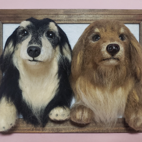 羊毛フェルト オーダー「リアルで可愛いワンちゃん(ダックスフント