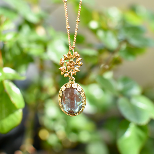 50s ヴィンテージサフィレット（サフィリーン）ネックレス（18x13mm