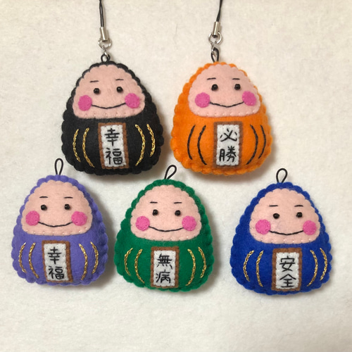 だるまお守り(1個)ハンドメイド フェルト その他雑貨 daruma__2929