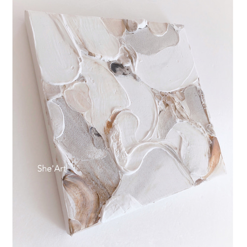 原画SM・nuance・ホワイトグレージュ /モダンアート・テクスチャー