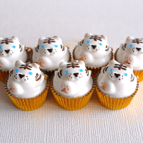 七夕チーズケーキ 七夕ホワイトタイガー フェイクスイーツ 樹脂粘土