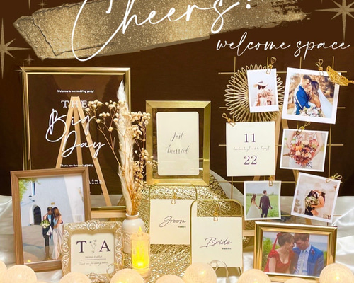 受付サイン・ゴールドマット付き ウェルカムスペース おまとめ セット