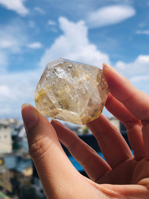 大粒！虹入りハーキマーダイヤモンド原石 天然石 虹色の星 通販