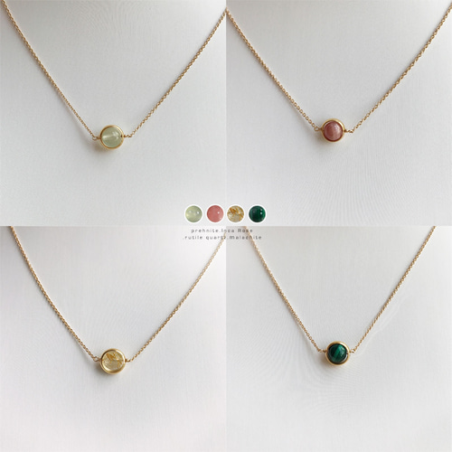 double pull design 天然石ネックレス 21種類宝石展開 14kgf
