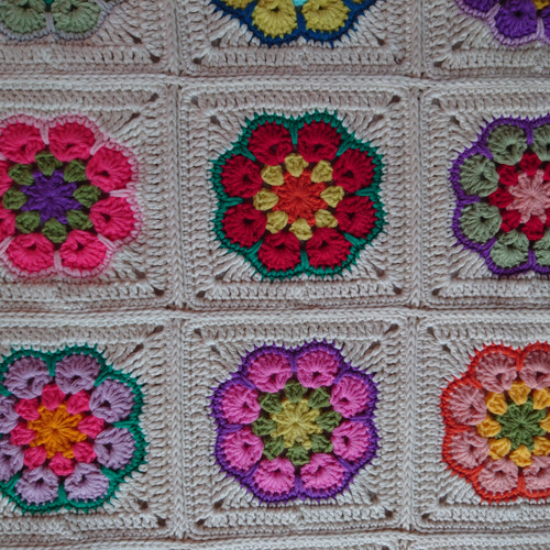 アフリカン・フラワー・コットンブランケット その他インテリア雑貨