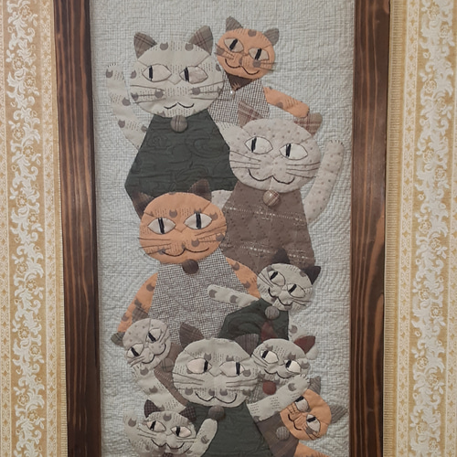猫のパッチワーク その他インテリア雑貨 於莵 通販 15751691｜Creema