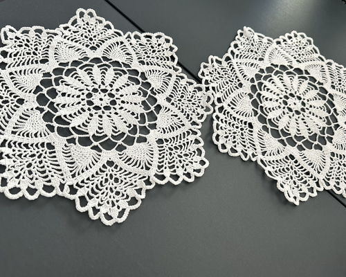 手作りレース編み ドイリー2枚セット⑤ レース Retourshop 通販