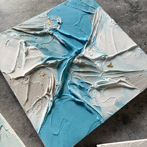 モダンアート 3枚セット 24×24㎝ テクスチャーアート 現代アート 抽象