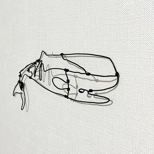 マッコウクジラ 鯨 くじら 立体 壁掛け ワイヤーアート タペストリー