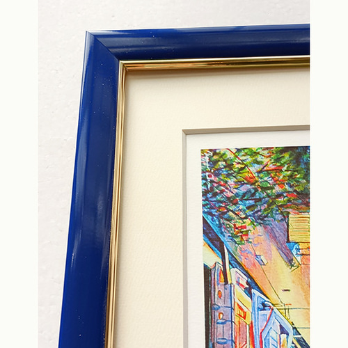 額57㎝イタリアで版画化ポルトフィーノ ヨーロッパ 地中海 夕景 風景画