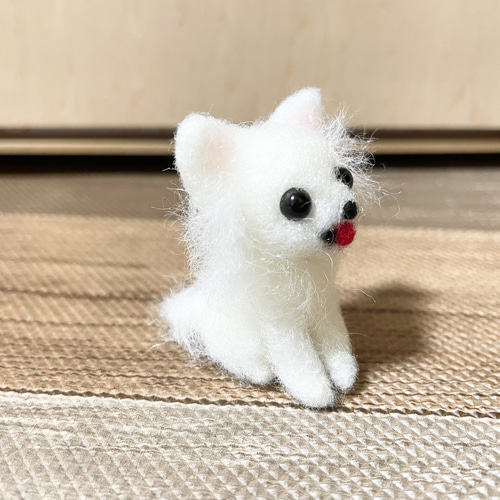 白チワワ 羊毛フェルト 羊毛フェルト モカ＆ラテ 通販 15791760