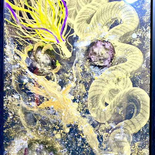 大きさ＆エネルギー2倍！一筆龍エネルギーアート✨縁起物 龍神 絵画