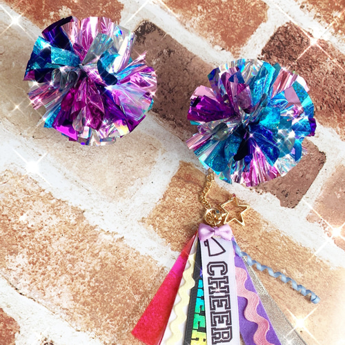 数量限定】☆ゆめ色☆ ポンポンキーホルダー チア キーリング