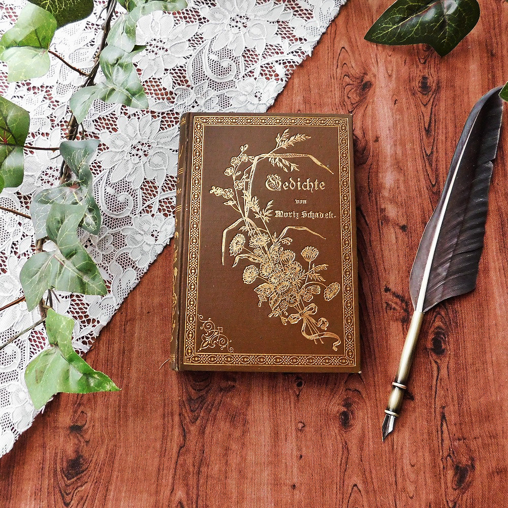 ドイツ 古書 アンティーク クリスチャン 勿忘草のメモリアルブック