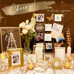 アーティフィシャルフラワー付き】ゴールド ウェルカムスペース セット