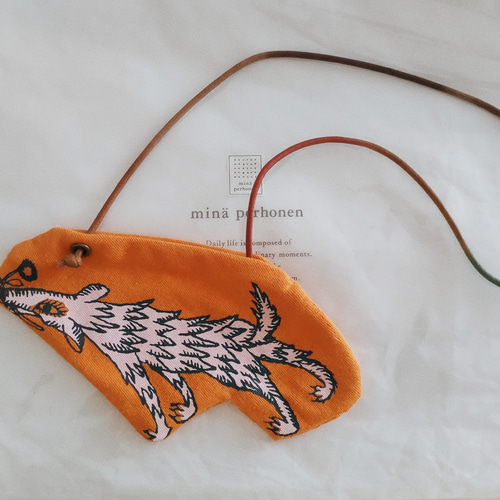 wolf & flower 希少！狼と花 ミニポーチ ミナペルホネン 小銭入れ