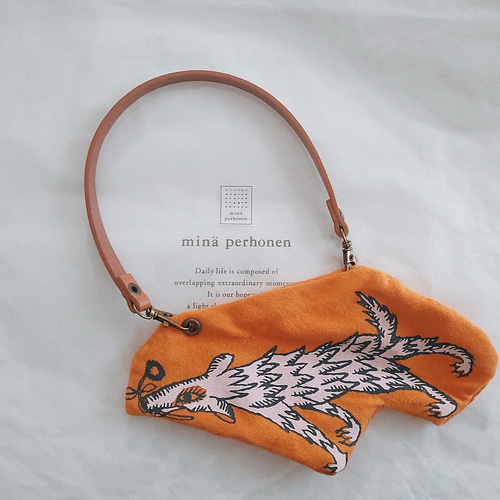 wolf & flower 希少！狼と花 ミニポーチ ミナペルホネン 小銭入れ