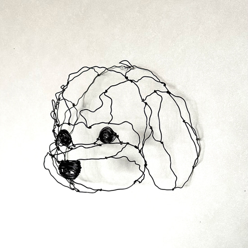 トイプードルの立体ワイヤーアート 立体・オブジェ 深雪 -Miyuki- 通販