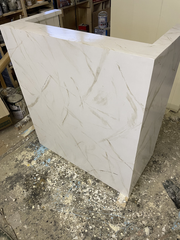 大理石風 カウンター レジカウンター 受付カウンター 机・デスク