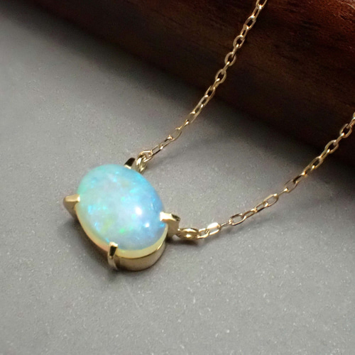 ♢ruela♪♢K18 ホワイトオパール3.15ct ペンダントトップ K18 ホワイトオパール<宝石を楽しむネックレス> ネックレス