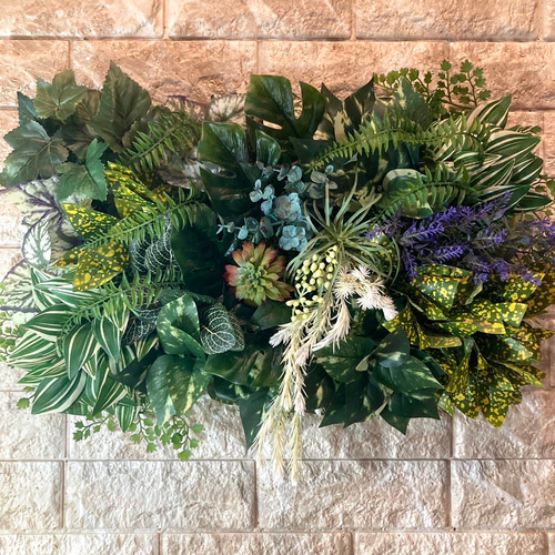 光触媒 人工観葉植物 ウォールグリーン フェイクグリーン 壁掛け402053