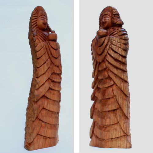 円空仏 オリジナル 善女龍王 台付属 円空彫り 彫刻 獅子舞 通販