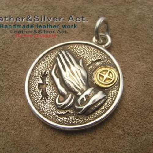 祈りの手 フリーメイソン 秘密結社 シルバー925、k18 ネックレス