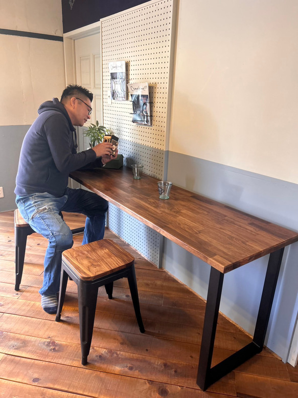 大ヒット商品！！あなただけのカウンターテーブルロ型アイアン脚 1800