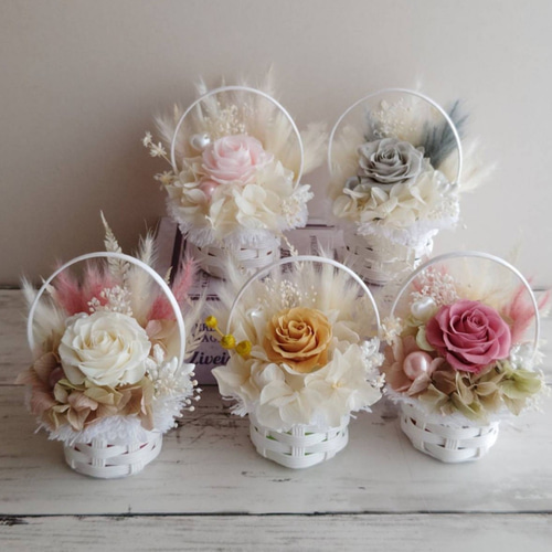 petit panier『プチパニエ』アレンジ クリアボックス入り プリザーブド